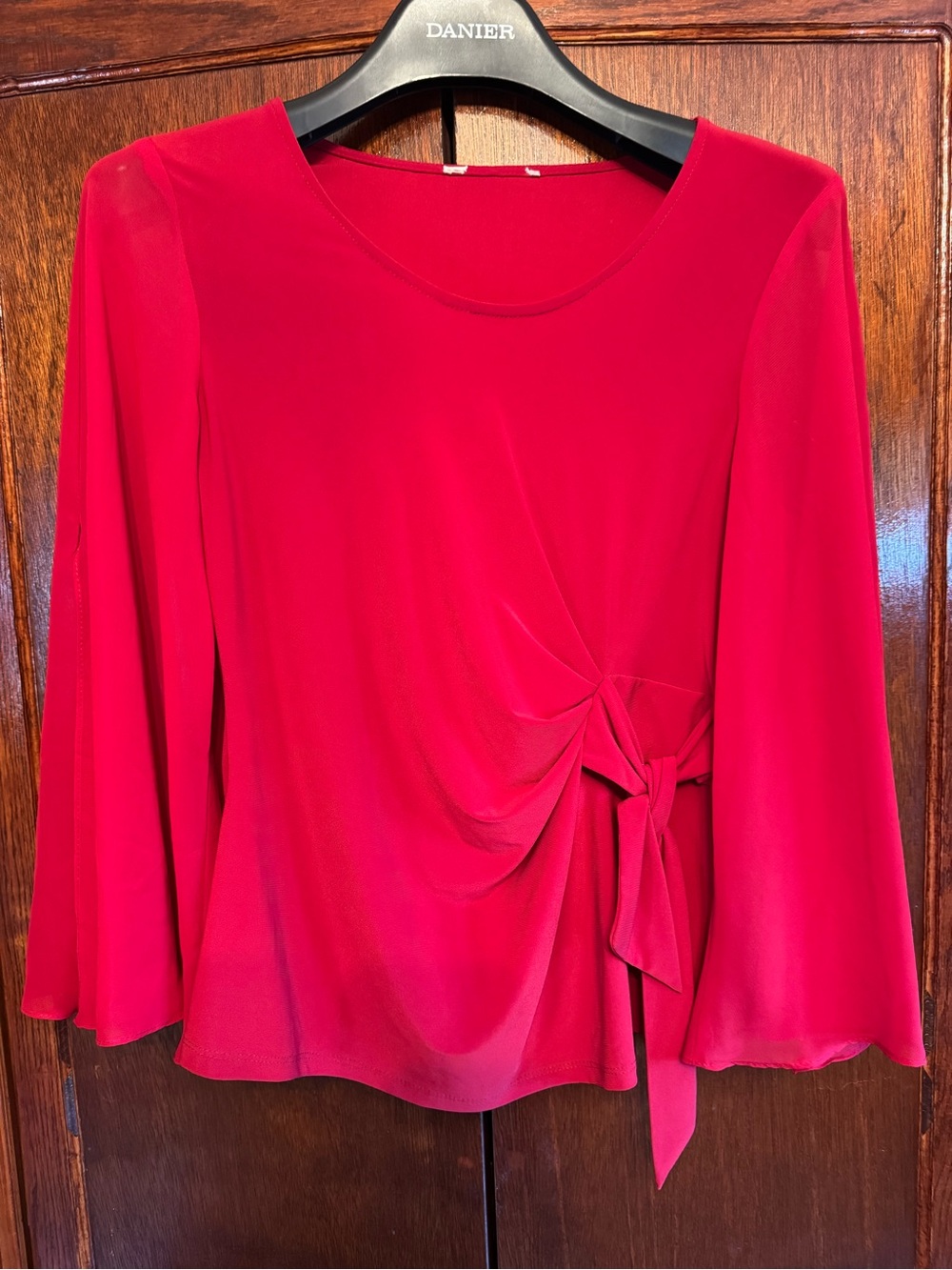 Red Long Sleeve Blouse